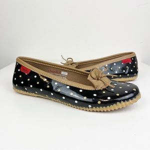 CHOOKA Black Skimmer Duck Waterproof Polka Dot Shoe Size 9